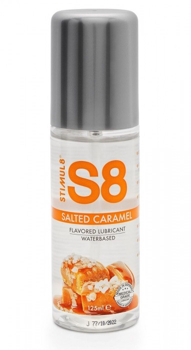 Смазка на водной основе S8 Flavored Lube со вкусом соленой карамели - 125 мл. - Stimul8 - купить с доставкой в Миассе