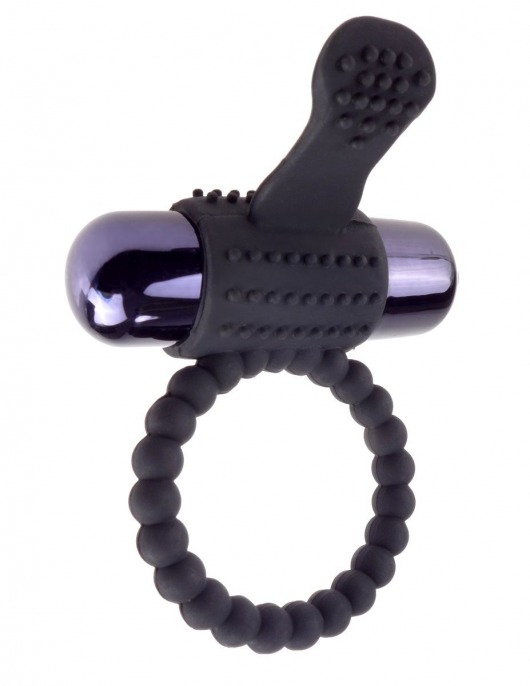 Черное эрекционное виброкольцо Vibrating Silicone Super Ring - Pipedream - в Миассе купить с доставкой
