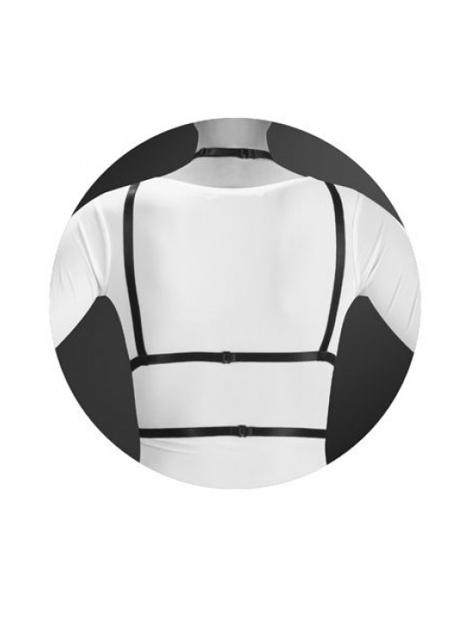 Черная упряжь на грудь Laura - Bijoux Pour Toi - купить с доставкой в Миассе