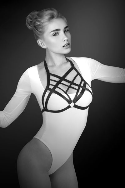 Черная упряжь на грудь Clara - Bijoux Pour Toi - купить с доставкой в Миассе