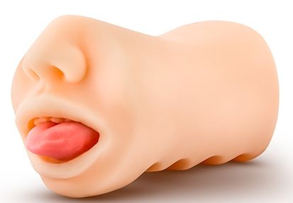 Телесный мастурбатор-ротик с язычком Oral Anne - Blush Novelties - в Миассе купить с доставкой