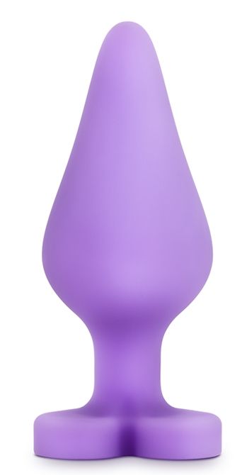 Фиолетовая анальная пробка Naughty Candy Heart Do Me Now - 8,9 см. - Blush Novelties - купить с доставкой в Миассе