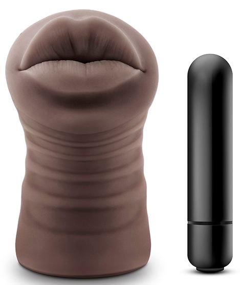 Коричневый мастурбатор-ротик Renee - Blush Novelties - в Миассе купить с доставкой