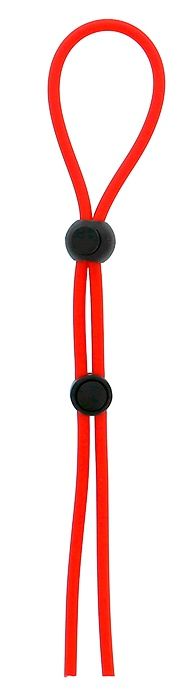 Красное лассо на пенис с двумя бусинами STRETCHY LASSO CAGE - Dream Toys - в Миассе купить с доставкой