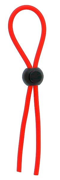 Красное эрекционное лассо с одной бусиной-утяжкой STRETCHY THIN LASSO - Dream Toys - в Миассе купить с доставкой