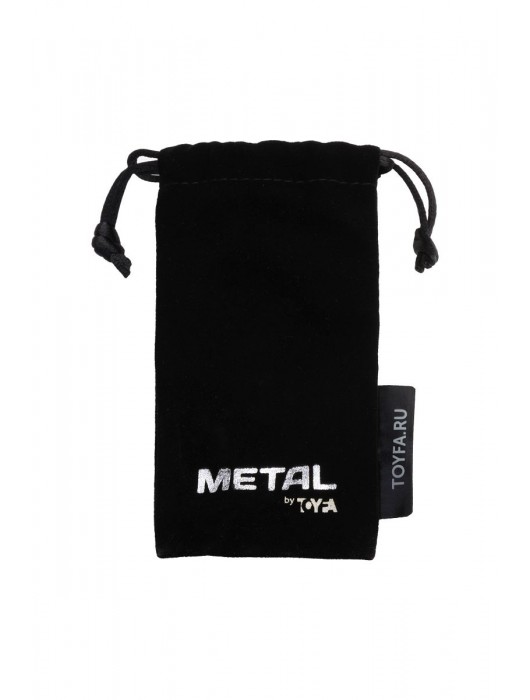 Серебристая конусовидная анальная пробка с фиолетовым кристаллом - 7 см. - ToyFa - купить с доставкой в Миассе