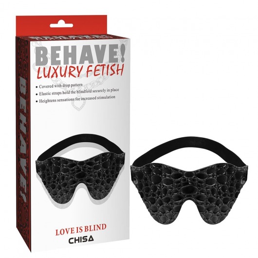 Черная маска на глаза Behave - Chisa - купить с доставкой в Миассе