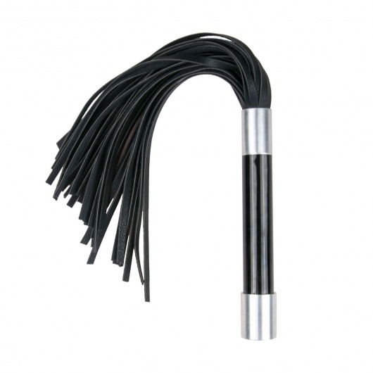Черная плеть Easytoys Flogger With Metal Grip - 38 см. - Easy toys - купить с доставкой в Миассе