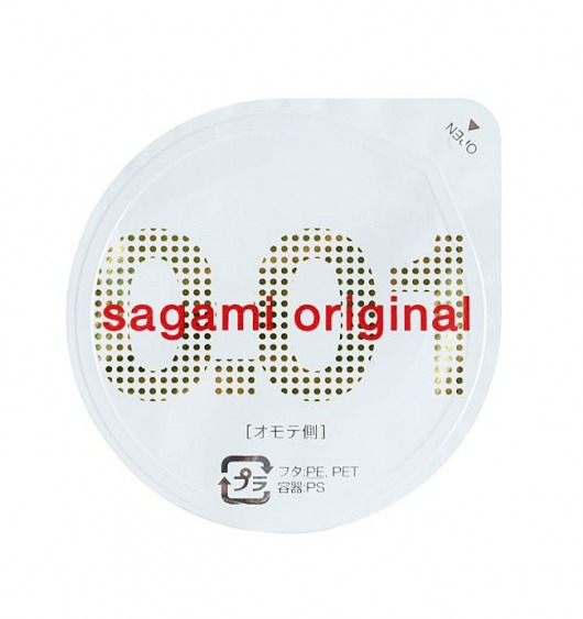 Супертонкий презерватив Sagami Original 0.01 - 1 шт. - Sagami - купить с доставкой в Миассе