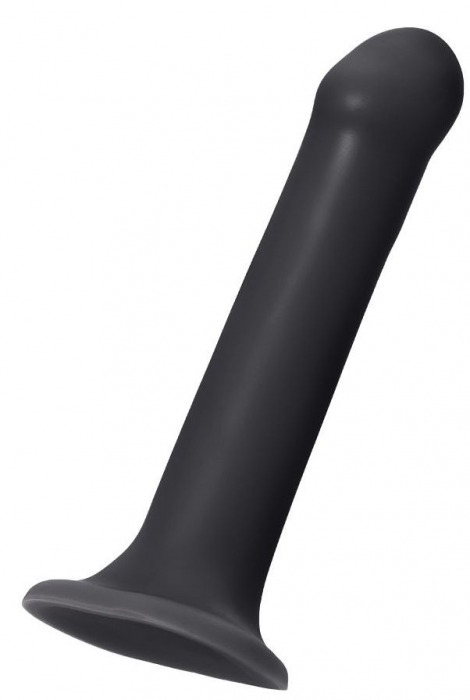 Черный фаллос на присоске Silicone Bendable Dildo XL - 20 см. - Strap-on-me - купить с доставкой в Миассе