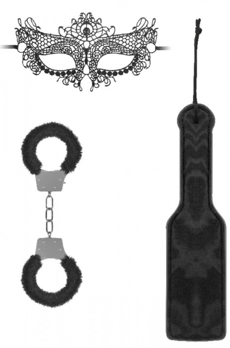 Черный игровой набор Introductory Bondage Kit №4 - Shots Media BV - купить с доставкой в Миассе
