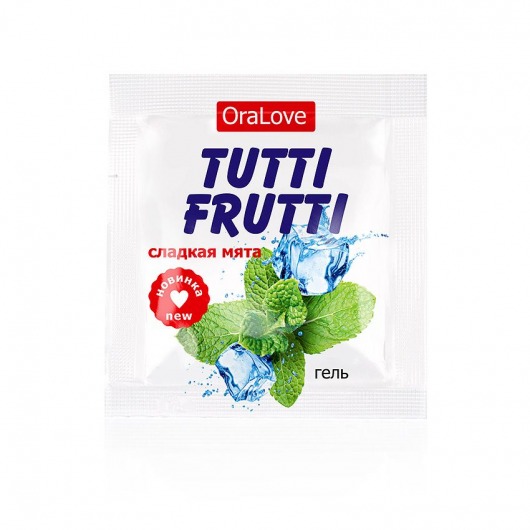 Пробник гель-смазки Tutti-frutti со вкусом мяты - 4 гр. - Биоритм - купить с доставкой в Миассе