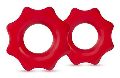 Набор из 2 красных фигурных эрекционных колец NUTZ - Blush Novelties - в Миассе купить с доставкой