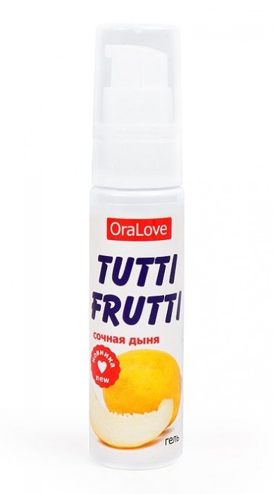 Гель-смазка Tutti-frutti со вкусом сочной дыни - 30 гр. - Биоритм - купить с доставкой в Миассе