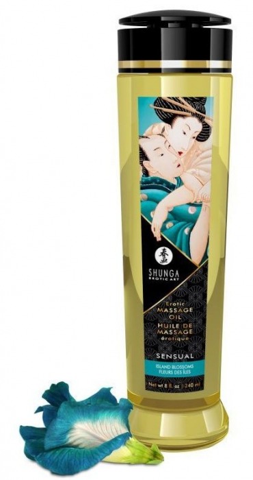 Массажное масло Sensual с цветочным ароматом - 240 мл. - Shunga - купить с доставкой в Миассе