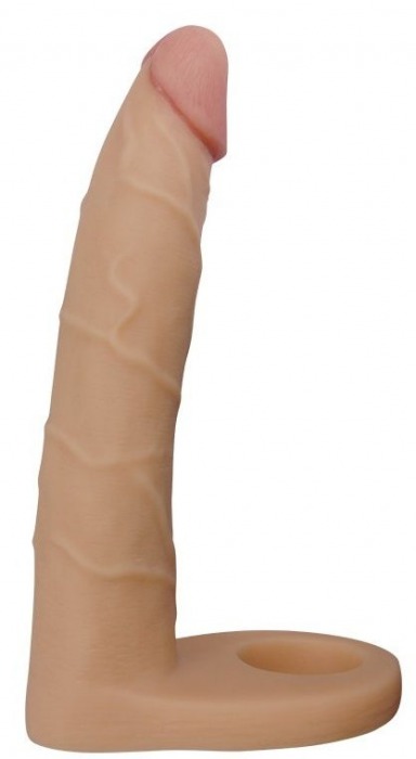 Телесная насадка-фаллоимитатор для двойного проникновения - 17 см. - Lovetoy - купить с доставкой в Миассе
