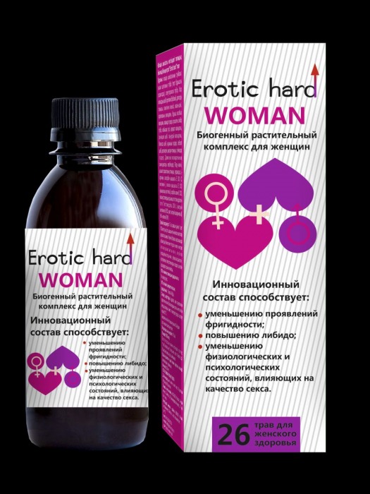 Женский биогенный концентрат для повышения либидо Erotic hard Woman - 250 мл. - Erotic Hard - купить с доставкой в Миассе