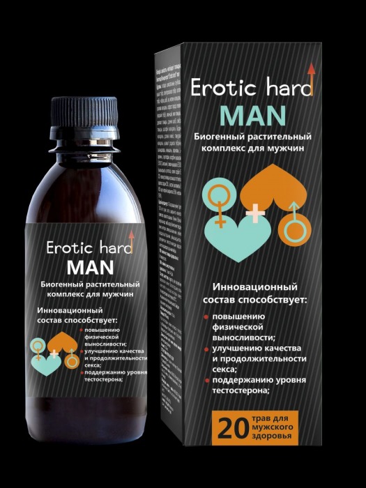 Мужской биогенный концентрат для усиления эрекции Erotic hard Man - 250 мл. - Erotic Hard - купить с доставкой в Миассе
