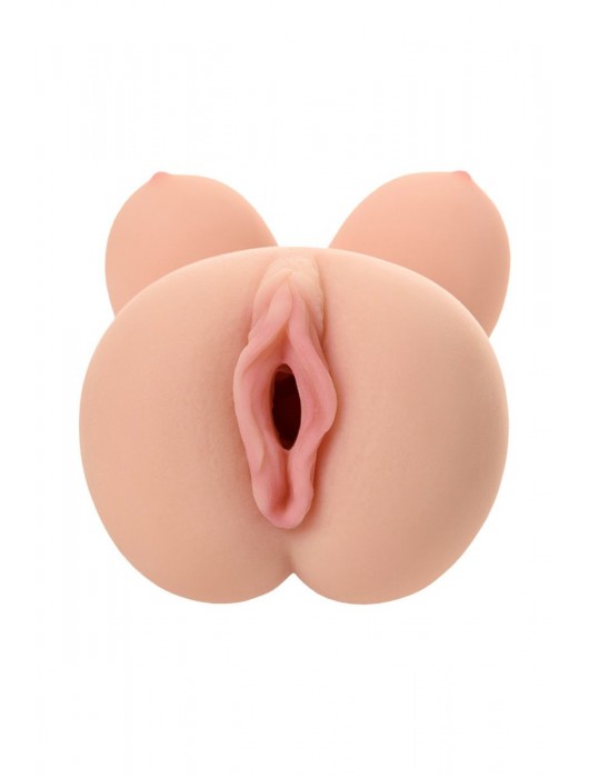 Телесный вибромастурбатор-вагина Clara OnaHole с имитацией груди - KOKOS - в Миассе купить с доставкой