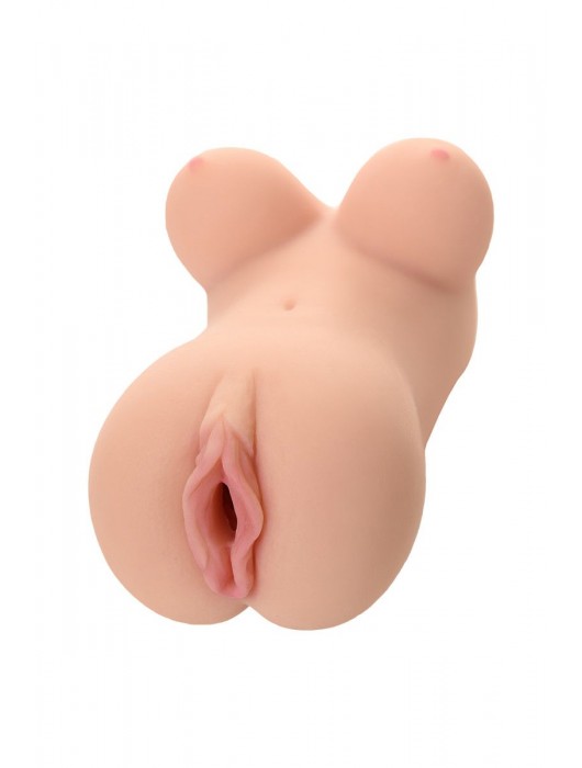 Телесный вибромастурбатор-вагина Clara OnaHole с имитацией груди - KOKOS - в Миассе купить с доставкой