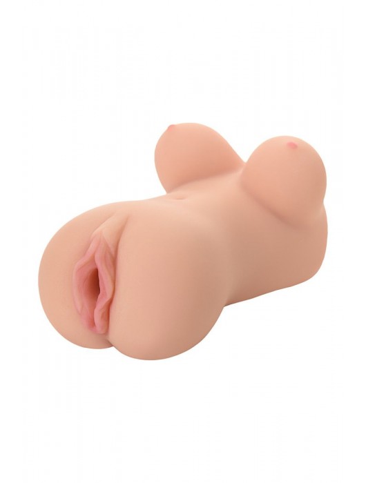 Телесный вибромастурбатор-вагина Clara OnaHole с имитацией груди - KOKOS - в Миассе купить с доставкой