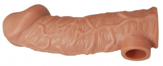 Телесная насадка на фаллос с фиксацией мошонки EXTREME SLEEVE - 15,6 см. - KOKOS - в Миассе купить с доставкой