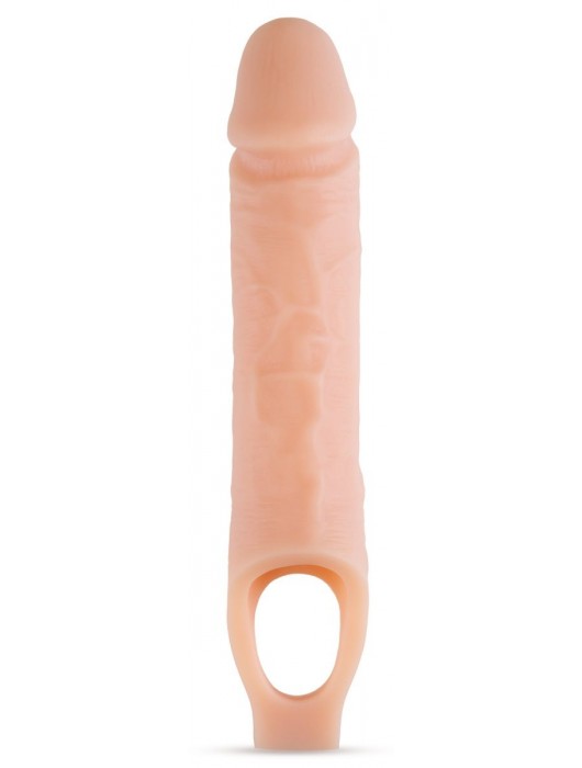 Телесный реалистичный фаллоудлинитель 10 Inch Silicone Cock Sheath Penis Extender - 25,4 см. - Blush Novelties - в Миассе купить с доставкой