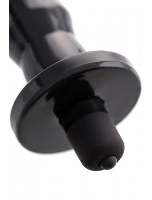 Черная анальная втулка Lacerta с вибрацией - 12,1 см. - POPO Pleasure