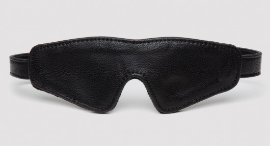Черная плотная маска на глаза Bound to You Faux Leather Blindfold - Fifty Shades of Grey - купить с доставкой в Миассе