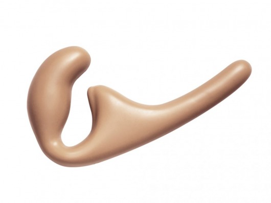 Бежевый безремневой страпон Seduction - 20,5 см. - Lola Games - купить с доставкой в Миассе