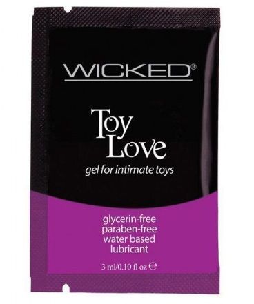 Лубрикант на водной основе для использования с игрушками WICKED Toy Love - 3 мл. - Wicked - купить с доставкой в Миассе