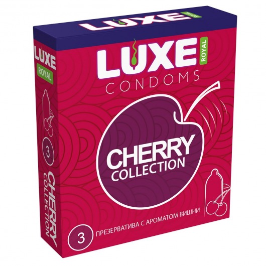 Презервативы с ароматом вишни LUXE Royal Cherry Collection - 3 шт. - Luxe - купить с доставкой в Миассе