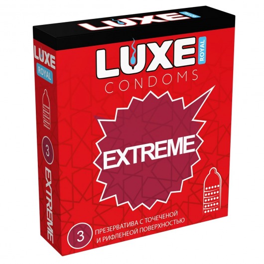 Текстурированные презервативы LUXE Royal Extreme - 3 шт. - Luxe - купить с доставкой в Миассе