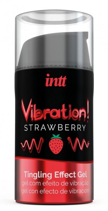 Жидкий интимный гель с эффектом вибрации Vibration! Strawberry - 15 мл. - INTT - купить с доставкой в Миассе