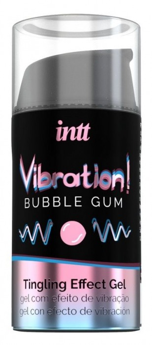 Жидкий интимный гель с эффектом вибрации Vibration! Bubble Gum - 15 мл. - INTT - купить с доставкой в Миассе