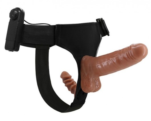Страпон с вагинальной пробкой и вибрацией Ultra Passionate Harness - 16 см. - Baile - купить с доставкой в Миассе