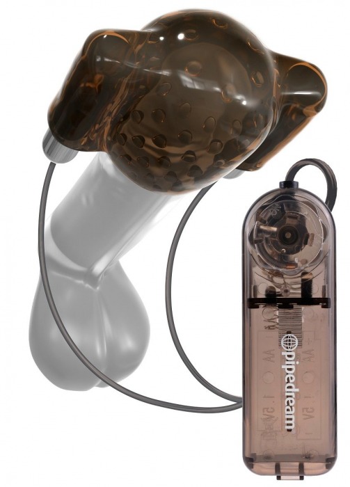 Дымчатый вибростимулятор головки пениса Dual Vibrating Head Teaser - Pipedream - в Миассе купить с доставкой