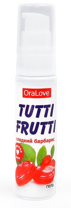 Гель-смазка Tutti-frutti со вкусом барбариса - 30 гр. - Биоритм - купить с доставкой в Миассе