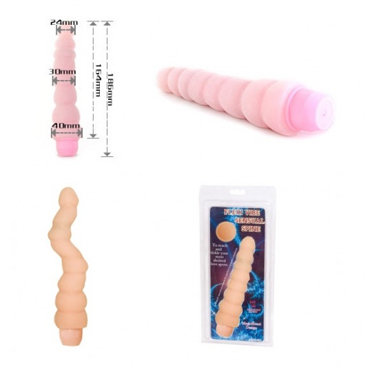 Гнущийся вибратор с хребтом - 18,2 см. - Baile