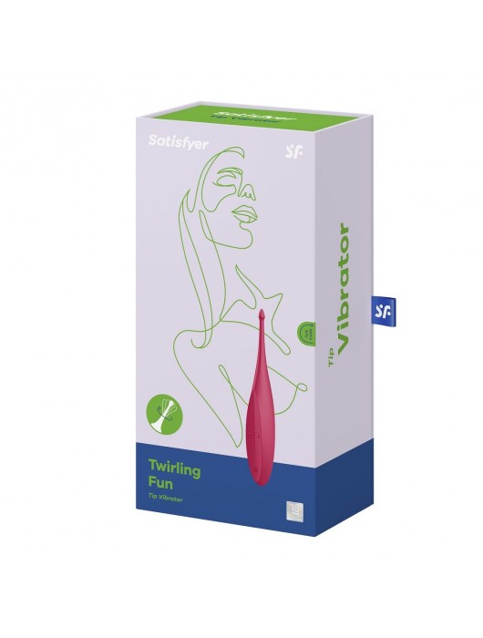 Красный вибромассажёр для точечной стимуляции Twirling Fun - Satisfyer