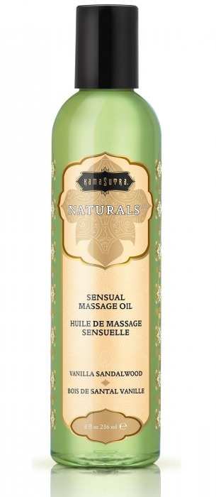 Массажное масло Naturals Vanilla Sandalwood с ароматом ванили и сандала - 236 мл. - Kama Sutra - купить с доставкой в Миассе