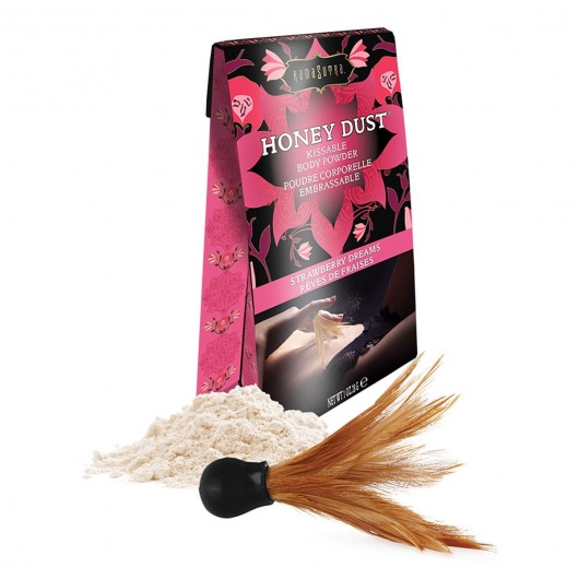 Пудра для тела Honey Dust Body Powder с ароматом клубники - 28 гр. - Kama Sutra - купить с доставкой в Миассе