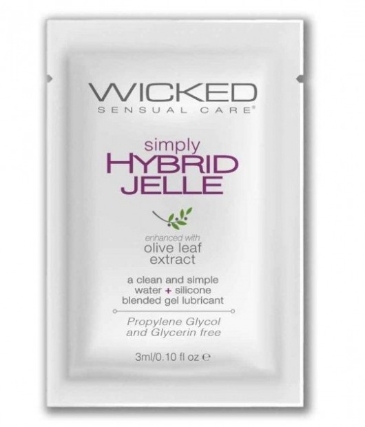 Гель-лубрикант на водно-силиконовой основе Simply Hybrid Jelle - 3 мл. - Wicked - купить с доставкой в Миассе