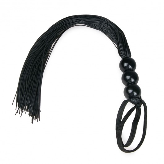 Черная силиконовая плеть Silicone Whip - 32 см. - Easy toys - купить с доставкой в Миассе