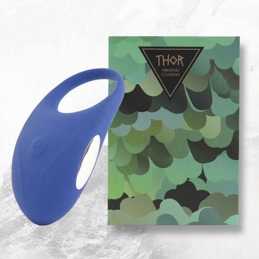 Синее кольцо с вибрацией Thor Cockring - FeelzToys - в Миассе купить с доставкой