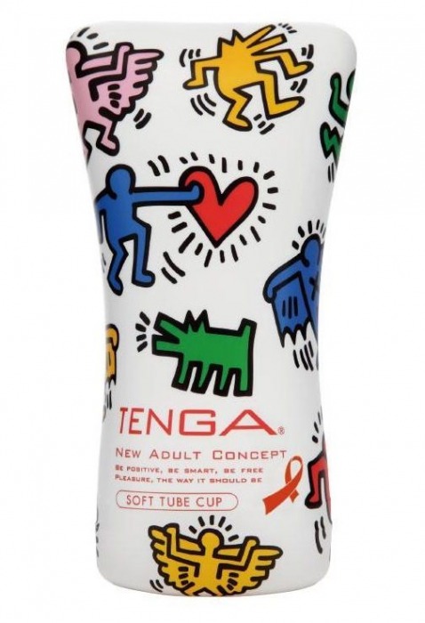Мастурбатор-туба Keith Haring Soft Tube CUP - Tenga - в Миассе купить с доставкой