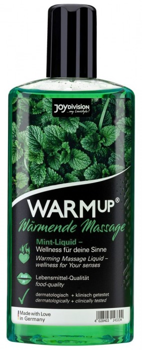 Массажное масло WARMup Mint с ароматом мяты - 150 мл. - Joy Division - купить с доставкой в Миассе