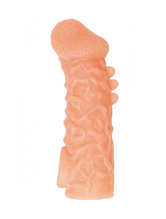 Телесная закрытая насадка с шершавой головкой Cock Sleeve Size S - 13,8 см. - KOKOS - в Миассе купить с доставкой