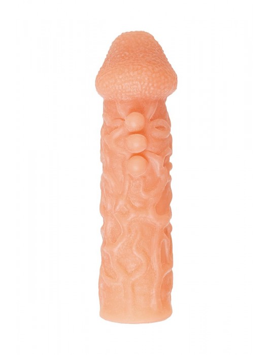 Телесная закрытая насадка с шершавой головкой Cock Sleeve Size S - 13,8 см. - KOKOS - в Миассе купить с доставкой