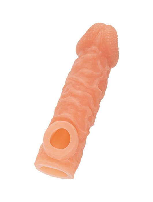 Телесная закрытая насадка с шершавой головкой Cock Sleeve Size S - 13,8 см. - KOKOS - в Миассе купить с доставкой